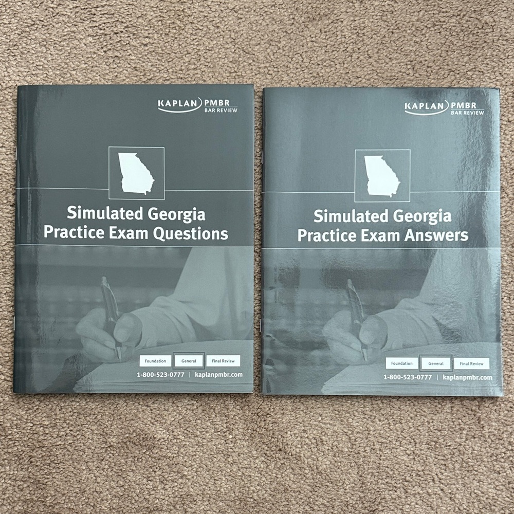 Kaplan PMBR Simulated Georgia Practice Exam Set - Black